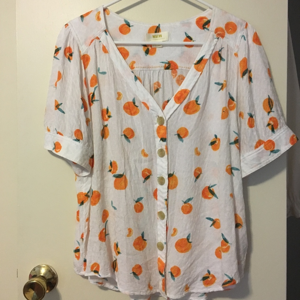 Anthropologie Mandarin Blouse